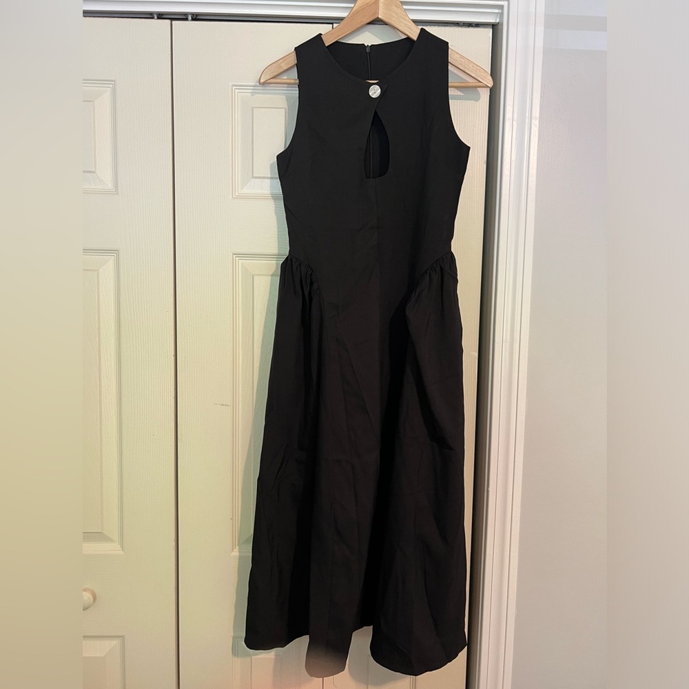 Dianara black cotton dress NWOT